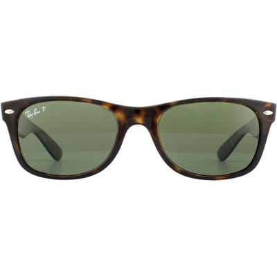 Ray-Ban Zonnebril Nieuwe Wayfarer 2132 902/58 Schildpad Groen Gepolariseerd 55mm