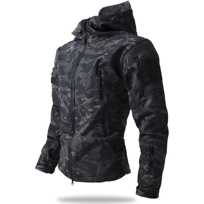 Veste de camouflage tempête toutes saisons 3 en 1 pour homme, veste tendance, coupe-vent respirante, veste de sport de plein air M black