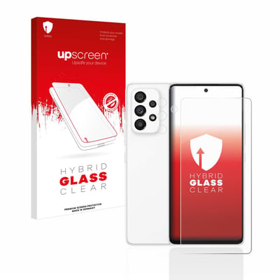 upscreen - Screenprotector voor Samsung Galaxy A53 5G (Voor+Camera) - Folie Beschermfolie Beschermglas transparant