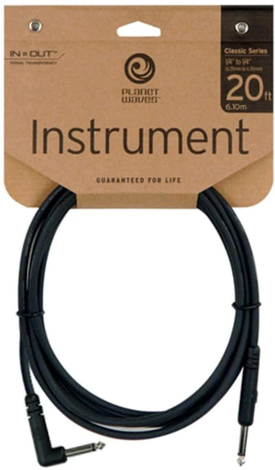 D'Addario PW-CGTRA-20 Gitaarkabel Classic Series Recht-Haaks 6 Meter