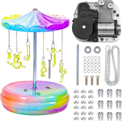 Muziekdoos Accessoires Set - Onderdelen Muziekdoos - Muziekdoos Maken - Inclusief Beweging Ketting Kralen