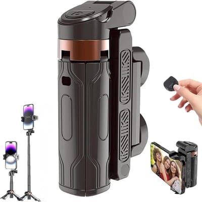 IBETTERTEC - 3-in-1 Bluetooth Selfiestick - Met afstandsbediening - 360° draaibaar - 1-delig - Voor iPhone / Samsung / Android smartphones - Cadeau