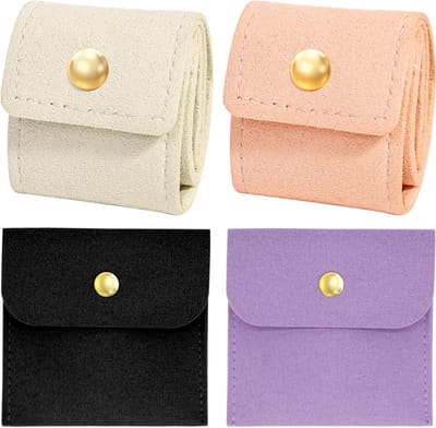 4-delige opvouwbare mini reissieradenorganizer, ideaal voor kettingen, oorbellen en ringen, compacte en handige etui voor reizen en opslag van sieraden