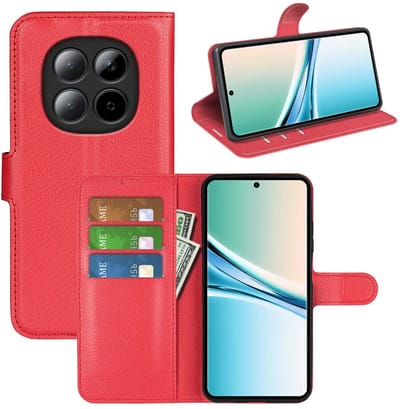 MobyDefend Hoesje - Geschikt voor Xiaomi Redmi Note 15 5G - Kunstleren Wallet Book Case (Sluiting Voorkant) - Rood
