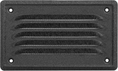 Ventilatierooster met Insectenwering 16,5 x 10 cm - Staal - Wandrooster - Grafiet Kleur