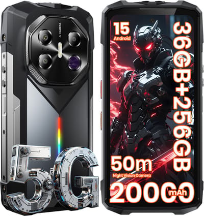 FOSSiBOT F113 Robuste Smartphone 5G - 36GB RAM - 256GB ROM - 6,78 inch 120Hz 2,4K FHD+ IPS - 20000mAh 33W - IP68/IP69K Waterdicht Telefoon - Android 15 - GPS NFC