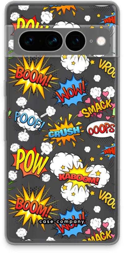 Case Company® - Hoesje geschikt voor Google Pixel 7 Pro hoesje - Pow Smack - Soft Cover Telefoonhoesje - Bescherming aan alle Kanten en Schermrand