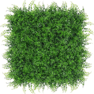 Gras wandpanelen, 8 stuks kunstmatige buxus hegpanelen privacyscherm, groene muurdecoratie met uv-bescherming, groene achtergrond voor tuin binnen en buiten decor