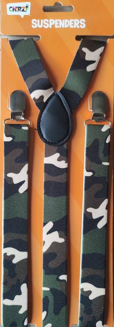 Camouflage Bretels – Militaire Army Bretels – Verstelbare Legerprint Bretels – Unisex – Carnaval & Themafeest