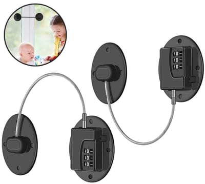 2-delig Koelkast Slot Serie - Zware Duty Codelock - Kinderbeveiliging - Zelfklevend - Voor Keuken & Huishoudelijk Gebruik