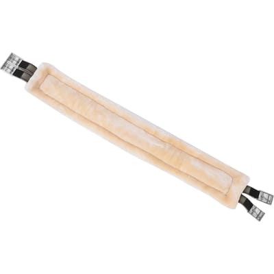 Sangle de selle anglaise professionnelle rembourrée en fausse laine pour chevaux, empêche les frottements, avec sangle en acier inoxydable 120cm / 47.2in