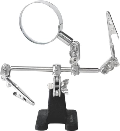 Helping hands met vergrootglas en flexibele klemmen