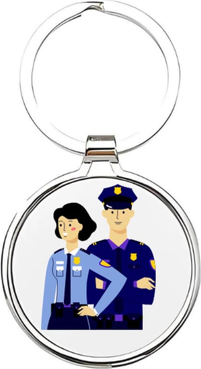 Akyol - politieagent Sleutelhanger - Politie - de beste politieagent - politie - hulpdienst - politiemacht - politieagente - agent - agente - politieauto - gevangenis - 112 - politiebadge - cadeau voor de beste politieagen - 4 x 7,5 CM