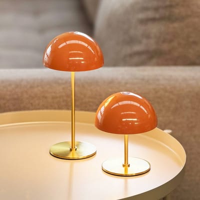 Dyberg Larsen ALONG Mini Tafellamp LED 2 Stuks Oranje/ Messing