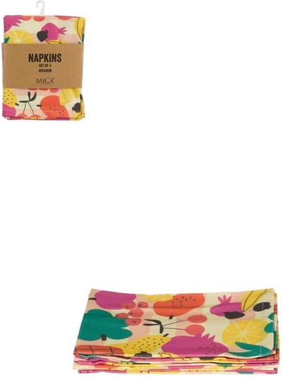 Mica Decorations Miah Servet - 40 x 40 cm - Geel