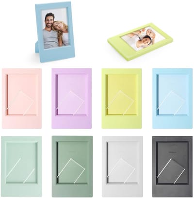 Dailygoody - Mini-Fotolijsten - Decoratie - 8 Stuks - Kleurrijk - Voor Polaroid Fujifilm Instax Mini 11/9/8 - Compacte fotolijsten