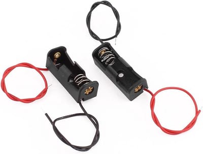 Batterijhouder - Opslag Case - Apparaten Voeden - Voor 1 Batterij - 2 Stuks - Zwart