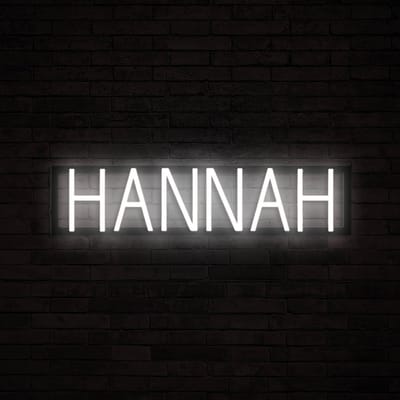 HANNAH - Neon LED Lamp Kinderkamer | SpellBrite | 64,68 x 16 cm | 6 Dimstanden & 8 Lichtanimaties | Naamlamp Wandlamp Neon Verlichting