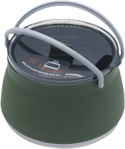 Camping Waterkoker - Opvouwbare Koffiepot - Outdoor Koken - Compact Ruimtebesparend - 16.6 x 16.6 x 5.2 cm - Groen