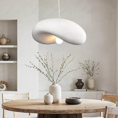 LumenXL - Wabi Sabi hanglamp Kawa - wit steeneffect - 60 x 55 cm