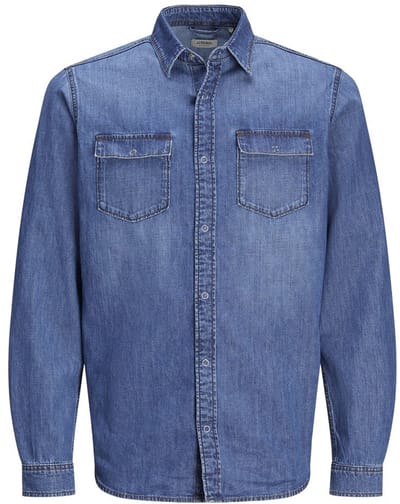 Jj Rebel Austin Wi 500 Overhemd Met Lange Mouwen Blauw M Man