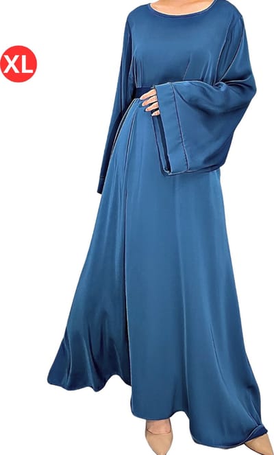 Nivard Islamitische Kleding - Abaya - Gebedskleding Dames - Alhamdulillah - Jilbab - Khimar - Vrouw - Blauw - Maat XL