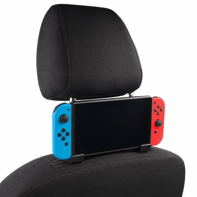 Auto Hoofdsteun Houder Geschikt voor Nintendo Switch – Tablet en Game Console Mount voor Achterbank – Verstelbare Headrest Mount met Joy-Con Ondersteuning – Zwart