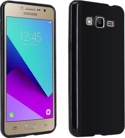Geschikt voor Samsung Galaxy Grand Prime Plus Hoesje Zwart Tpu Siliconen Case