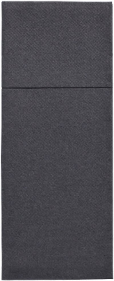 50 Servetten ROYAL Collection 40 cm x 30 cm zwart met bestekvouw