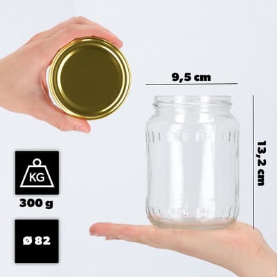 KADAX Inmaakpotten, jampotten, 720 ml, inmaakpotten met schroefdeksel, potten met schroefsluiting, voorraadpotten om in te leggen (goud, 8 stuks)