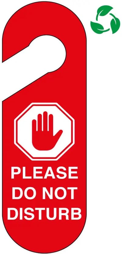 Deurhanger please do not disturb - Forex Re materiaal | 30 x 10 cm