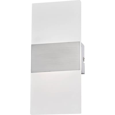 FISCHER & HONSEL LED wandlamp FODER, nikkelkleurig, hoogte 27 cm, schakelaar