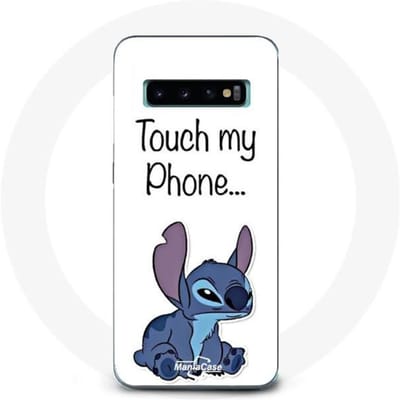 Hoesje - MANIACASE - Samsung Galaxy S10 Plus - Lilo en Stitch - Flexibel - Schattig wit