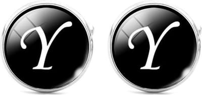 Montebello Manchetknopen Letter Y - 316L Staal - Alfabet - ∅16mm