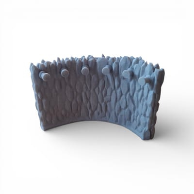 Design Sleutelhouder – Unieke Wandhaak met 6 sleutelhouders – Graniet-- 3D Geprint