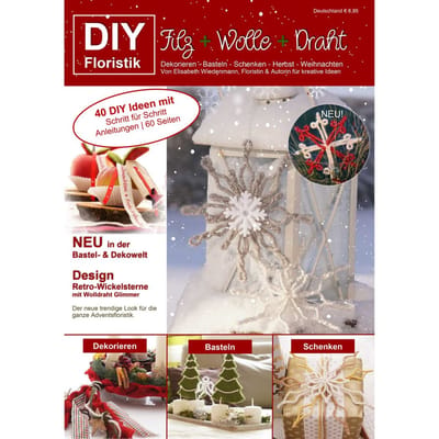 Tijdschrift DIY Vilt + Wol + Draad Herfst Kerst "Retro Wikkel Sterren"