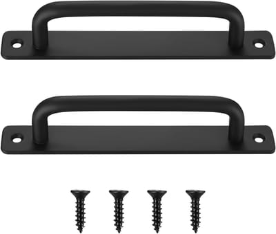 Duurzame RVS Deurhandgrepen voor Schuifdeuren, 2 Stuks, Perfect voor Keuken, Tuin en Garage, Inclusief Metalen Platen