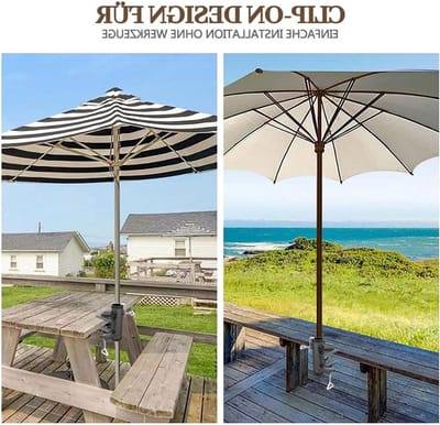 Clamp voor Parasol en Balkon, Parasolhouder voor Handrails en Balkonreling, Stevige Umbrella Bevestiging voor Buitengebruik