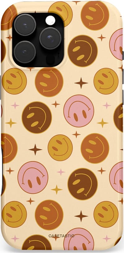 Casetastic hoesje geschikt voor Apple iPhone 16 Pro Max - MagSafe - Dubbellaagse bescherming - Geluk - Fashion Case - Zand Perzik Goud Lichtroze