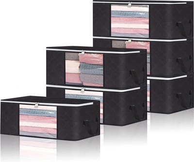 Compact zwart brandhoutrek van metaal voor binnen - 80 x 34 x 25 cm