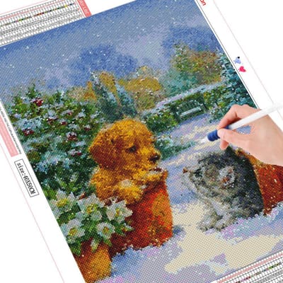 Volledige vierkante ronde diamant schilderij hond 5D diamant borduurwerk kruissteek dier kat Kit handgemaakte huisdecoratie kunst Full Square 20X30CM