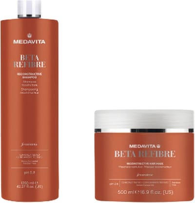 Medavita B-Refibre Duo Shampoo Conditioner | 1.25 L + 500ml | Droog en beschadigd haar | Extra voordelig