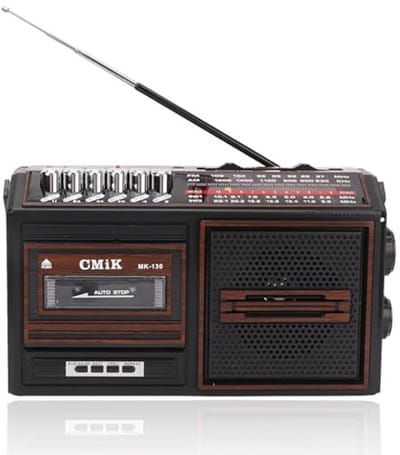 SPHProducts - Retro Boombox - Vintage Cassettespeler - Multifunctioneel Geluidssysteem - Bruin - AM/FM-radio - Geschikt voor Kinderen - Stereogeluid