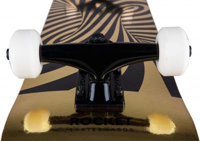 Rocket Skateboard Twisted Foil Gold 7.5