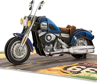 3D Motorfiets Pop-Up Kaart - Verjaardag, Jubileum of Kans Souvenir