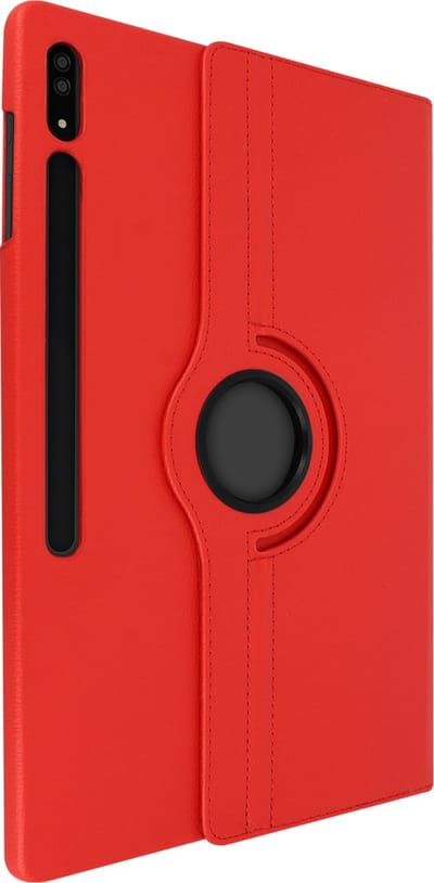 Avizar Integrale Hoes Geschikt voor Samsung Galaxy Tab S8 Ultra met 360° Draaibare Standaard, Rood