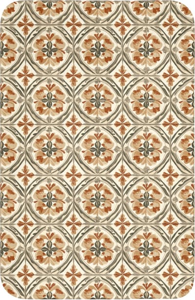 WC mat 40x60 cm - Antislip - Elegant - Antiek - Kleurrijk - Toiletmat - Vloermat - Douchemat - Toilet tapijt - Toiletmatten