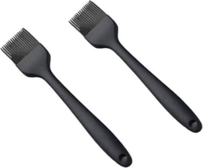 Siliconen bakkwast rood- Set van 2 - BBQ kwast - Marinade kwast- Insmeer kwast- Barbecue kwast - Vaatwasser bestendig