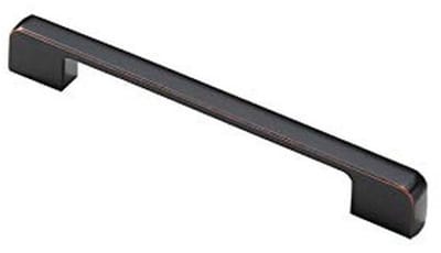 Dailygoods- Trekhandvat Zwart/Rood - Zinklegering - Ergonomisch - Modern - 170mm x 12mm x 23mm - Gatafstand 160mm - Deurgreep