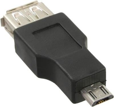 USB Micro B (m) - USB-A (v) adapter - USB2.0 / zwart